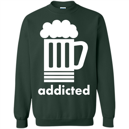 Beer T-shirt Addicted To Beer Forest Green