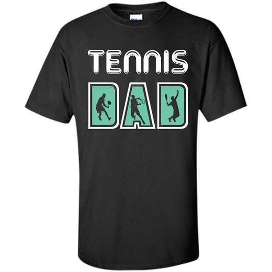 Tennis Lover T-shirt Tennis Dad Black