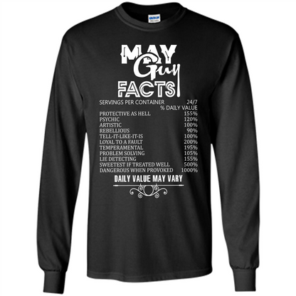May Guy Facts T-shirt Black