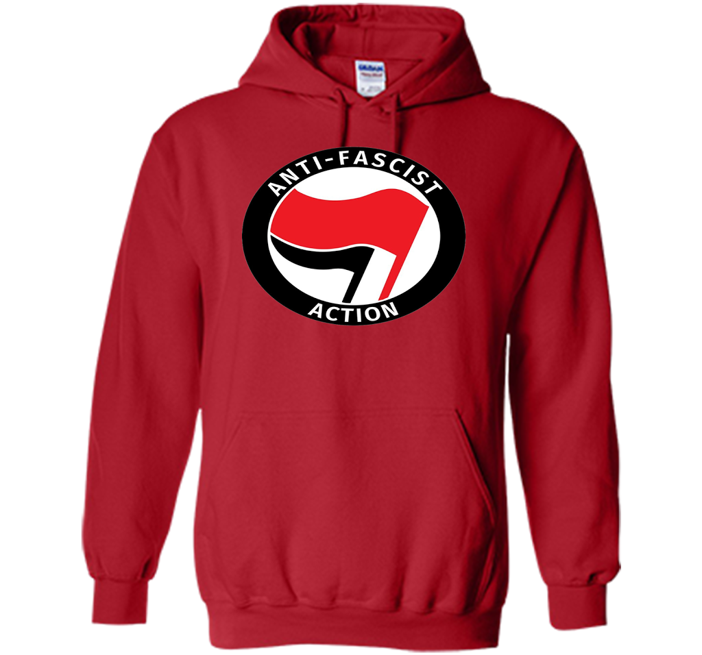 Antifa Logo Antifa Flag Anti Fascist T-shirt Red