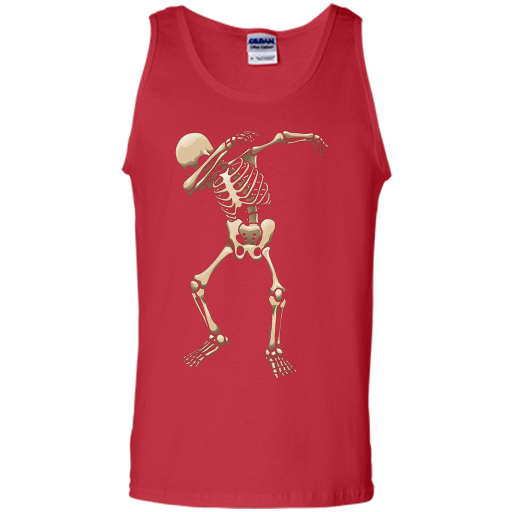 Halloween T-shirt Dabbing Skeleton T-shirt Red