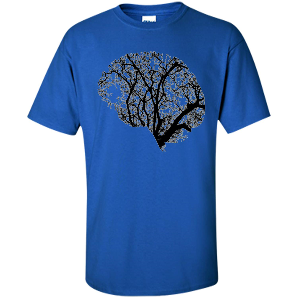 Science Nature T-Shirt Head Brain Tree Royal