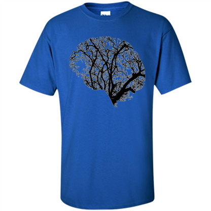 Science Nature T-Shirt Head Brain Tree Royal
