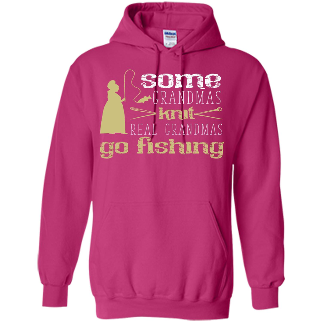 Nana T-shirt Some Grandmas Knit Real Grandmas Go Fishing Heliconia