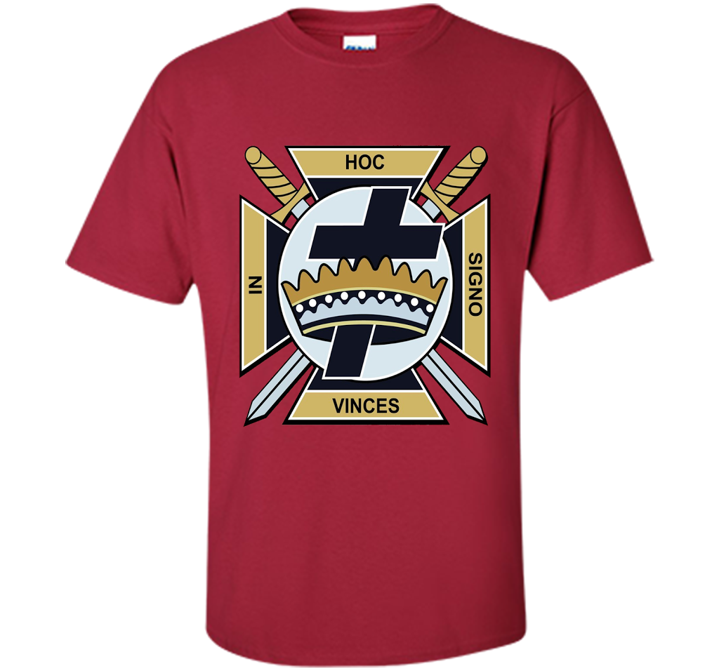 Mens Knights Templar T Shirt Masonic Tee shirt Cardinal
