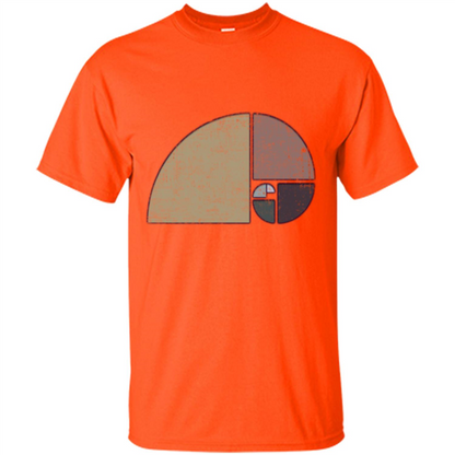 Distressed Geometric Fibonacci Spiral T-sihrt Orange