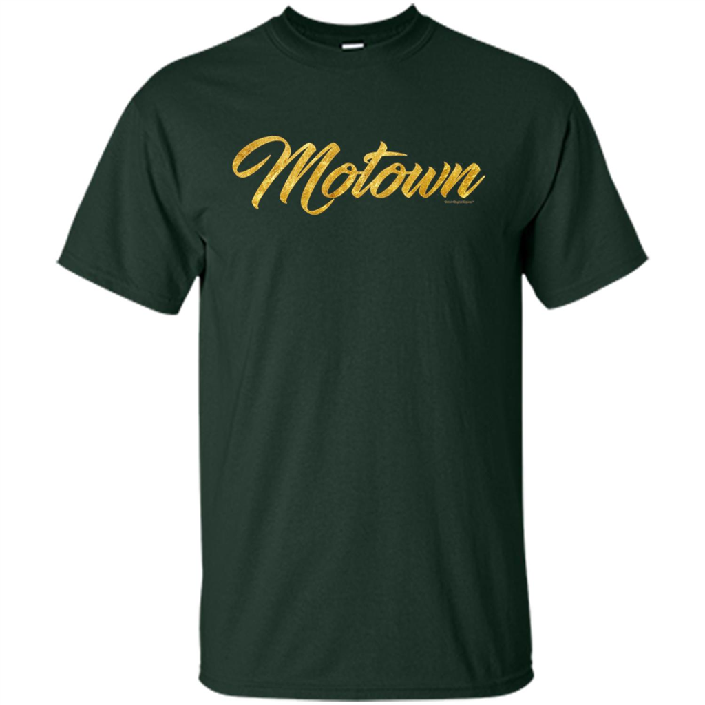 MOTOWN GOLD T-shirt Detroit Michigan Motor T-Shirt Forest Green