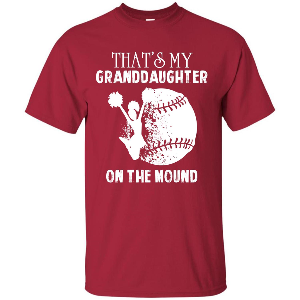 Baseball T-shirt That’s My Granddaughter On The Mound Cardinal