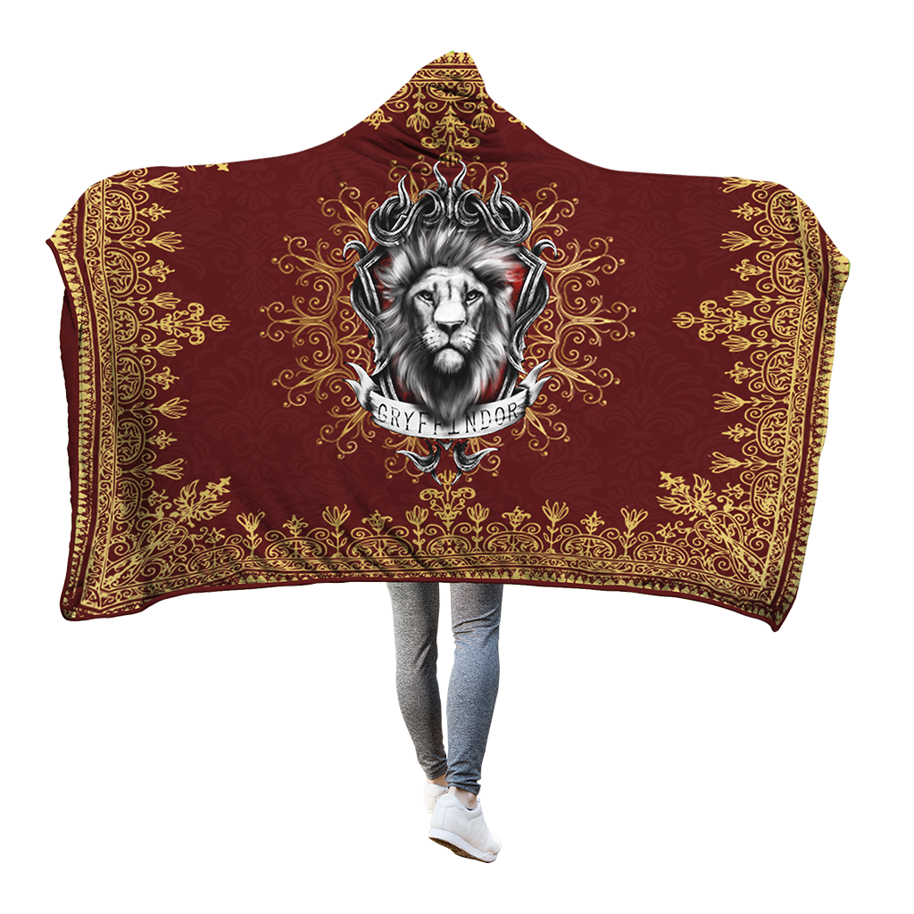 Mandala The Gryffindor Lion Harry Potter 3D Hooded Blanket