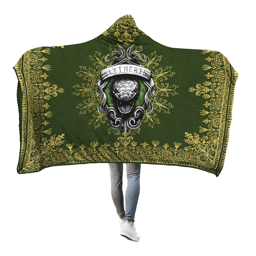 Mandala The Slytherin Snake Harry Potter 3D Hooded Blanket