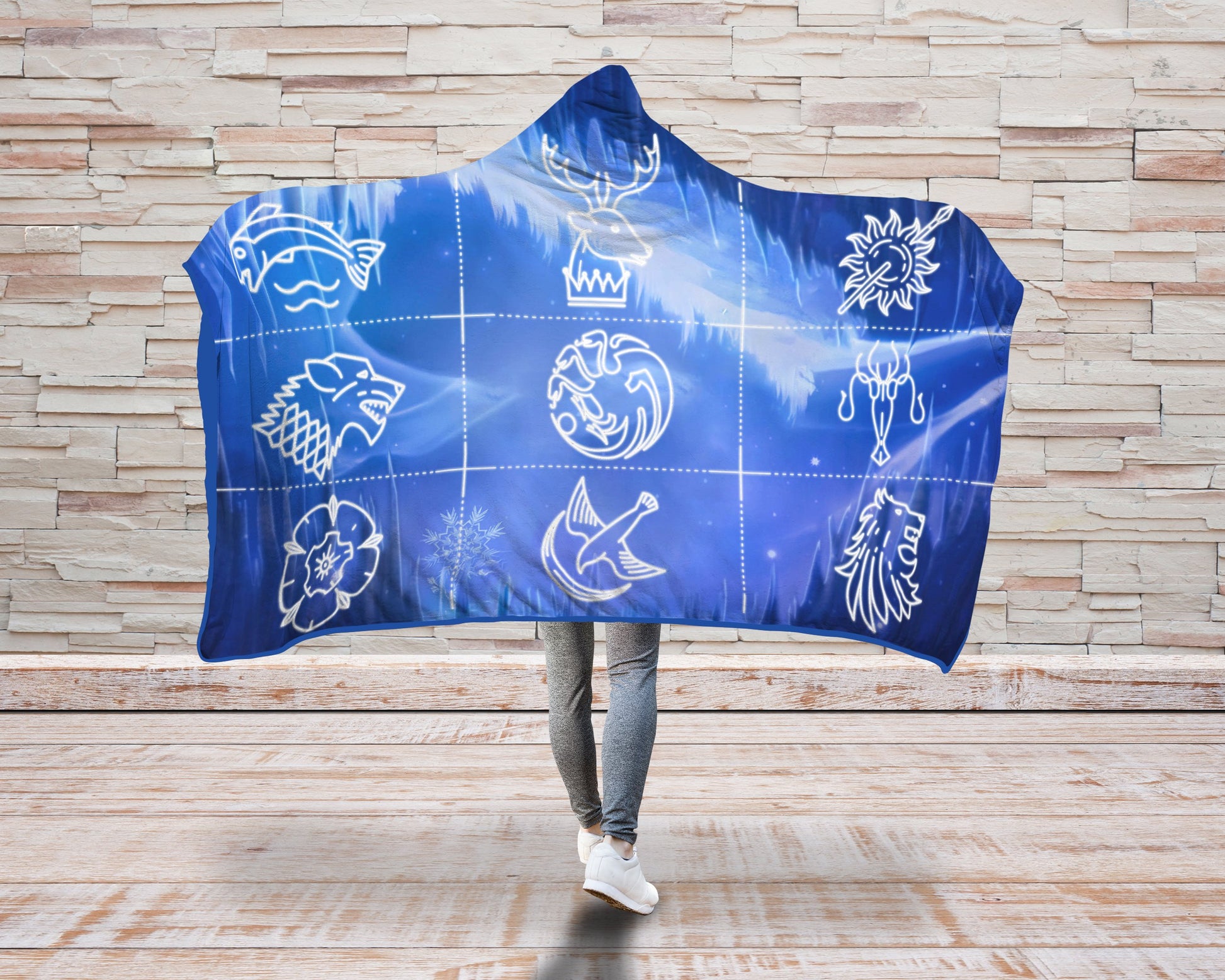 Game Of Thrones 3D Hooded Blanket GoT Emblems