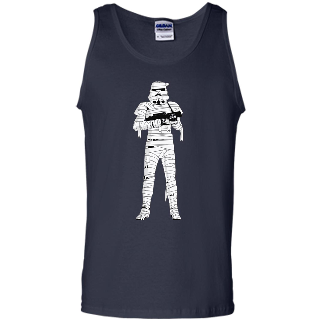 Stormtrooper Mummy Wraps Halloween T-Shirt Navy