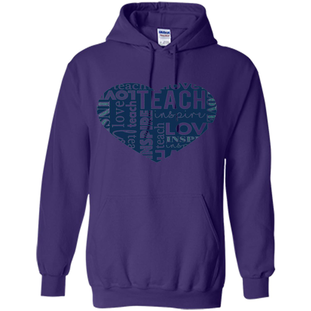 Teacher T-shirt Teach Love And Inspire T-shirt Purple