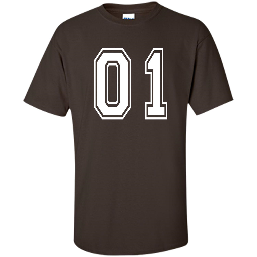 Sports Team School Numbers T-Shirt 01 Dark Chocolate