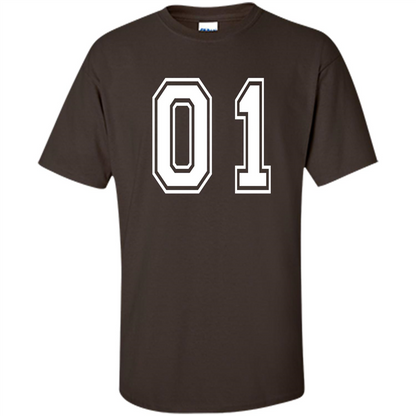 Sports Team School Numbers T-Shirt 01 Dark Chocolate