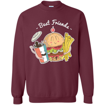 Burger Lover T-shirt Best Friends Delicious Maroon
