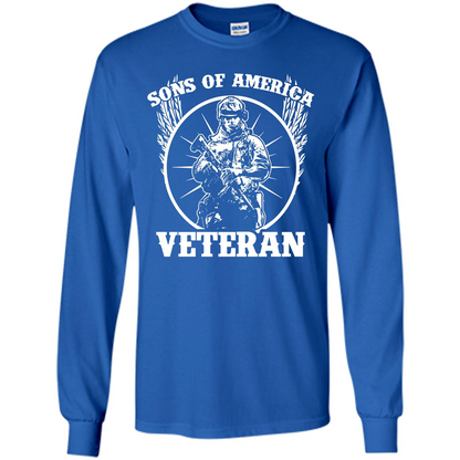 Military T-shirt Sons Of America Veteran Royal