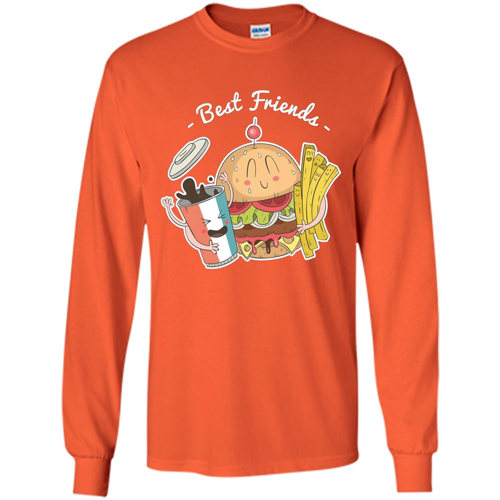 Burger Lover T-shirt Best Friends Delicious Orange
