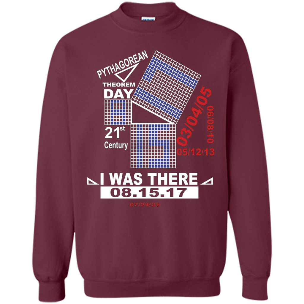 Pythagorean Theorem day T-shirt Maroon