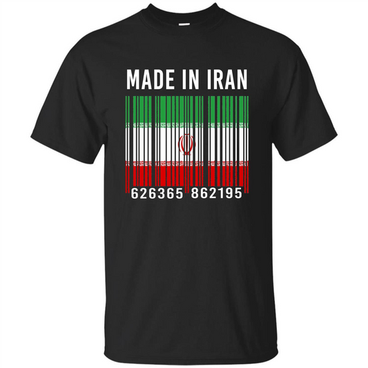 Iran Barcode T-Shirt Made In Iran T-shirt Black