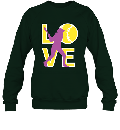 Love Baseball Shirt Sweatshirt Sweatshirt Forest