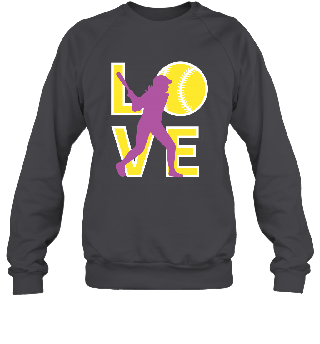 Love Baseball Shirt Sweatshirt Sweatshirt Dark Heather
