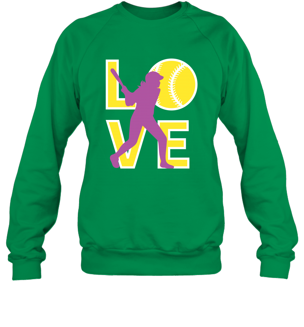 Love Baseball Shirt Sweatshirt Sweatshirt Irish Green