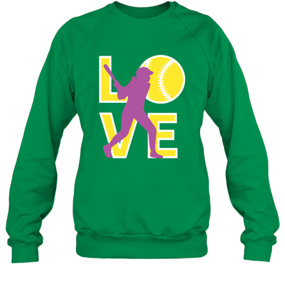 Love Baseball Shirt Sweatshirt Sweatshirt Irish Green