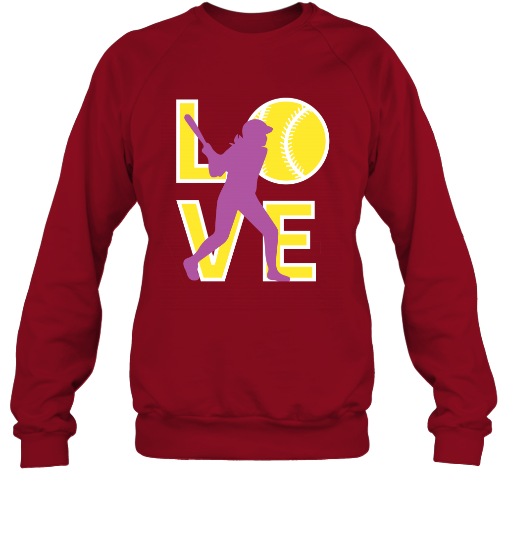 Love Baseball Shirt Sweatshirt Sweatshirt Cardinal Red