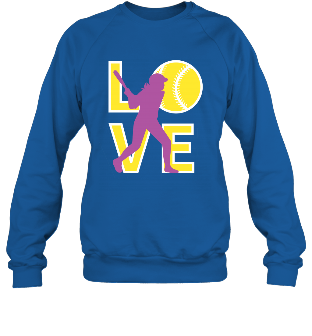 Love Baseball Shirt Sweatshirt Sweatshirt Royal