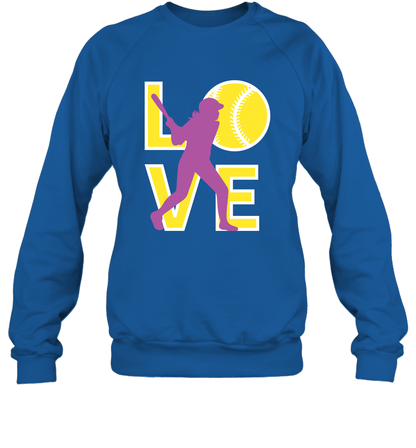 Love Baseball Shirt Sweatshirt Sweatshirt Royal