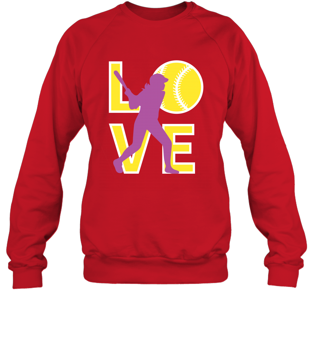 Love Baseball Shirt Sweatshirt Sweatshirt Red