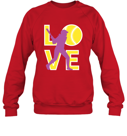 Love Baseball Shirt Sweatshirt Sweatshirt Red