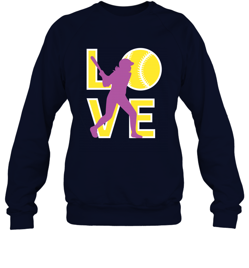 Love Baseball Shirt Sweatshirt Sweatshirt Navy