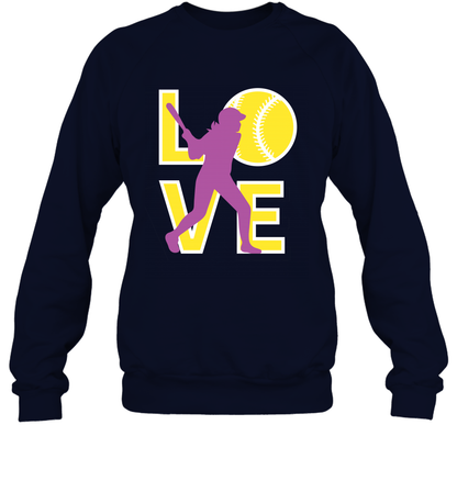 Love Baseball Shirt Sweatshirt Sweatshirt Navy
