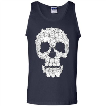 Skulls Are For Pussies Cats T-shirt Navy