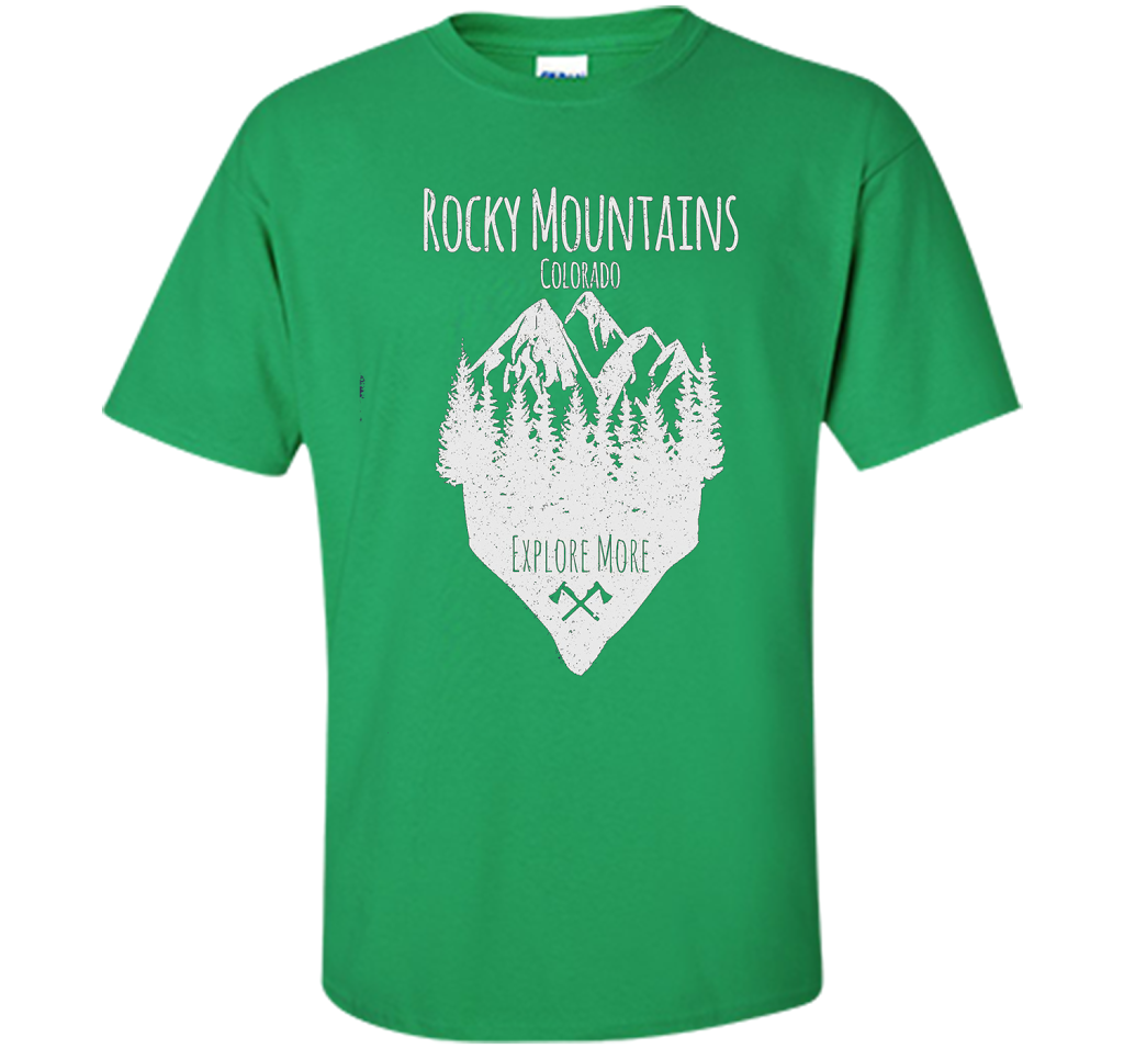 PREMIUM Rocky Mountains, Colorado - Souvenir T-Shirt t-shirt Irish Green