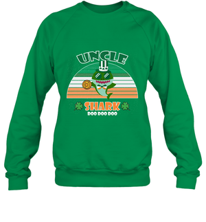 Irish Uncle Shark Saint Patricks Day Family ShirtUnisex Fleece Pullover Sweatshirt