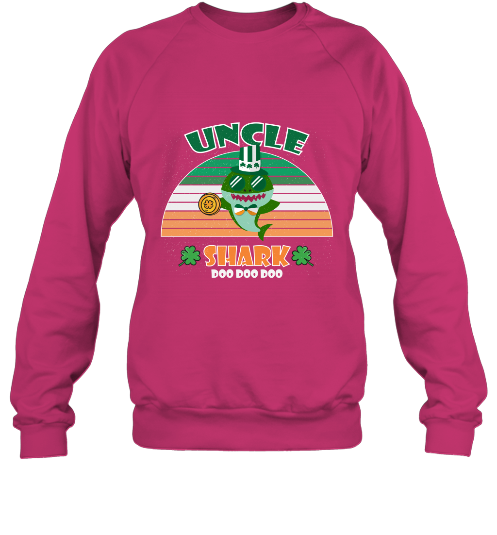Irish Uncle Shark Saint Patricks Day Family Shirt Sweatshirt Heliconia