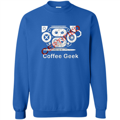 Coffee Lover T-shirt Certified Coffee Geek Royal
