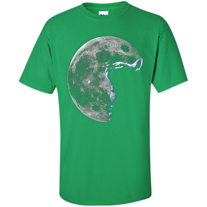 Cat Lover T-shirt Cat And Moon Irish Green