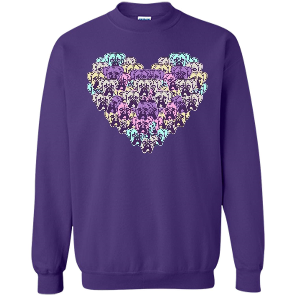Boxer Dog Heart Mosaic Dog Lover T-shirt Orange
