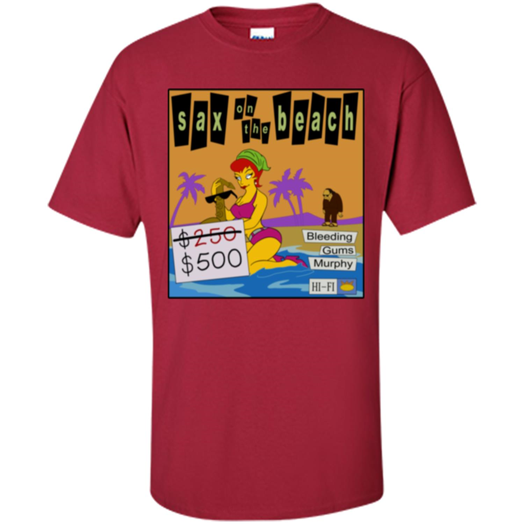 Sax on the Beach Discount Edition T-shirt Cardinal