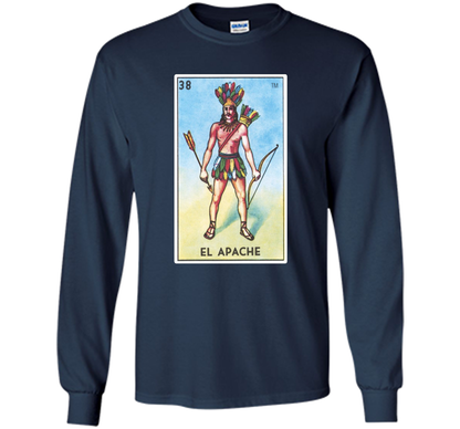 El Apache Card T-shirt Tarot Loteria shirt Navy