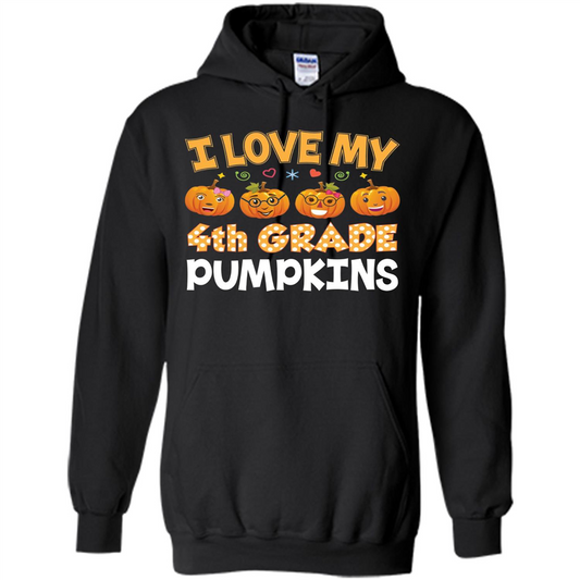 I Love my 4th Graders Pumpkins T-Shirt Fourth Grade Teacher Black