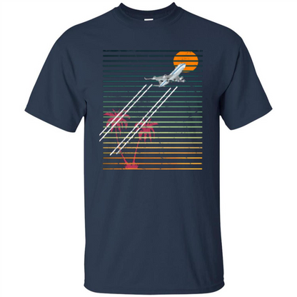 Retro Jet Sunset T-shirt Navy
