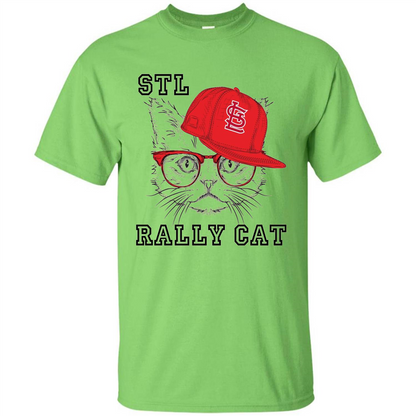 STL Rally Cat T-Shirt Saint Louis Rally Cat T-shirt Lime