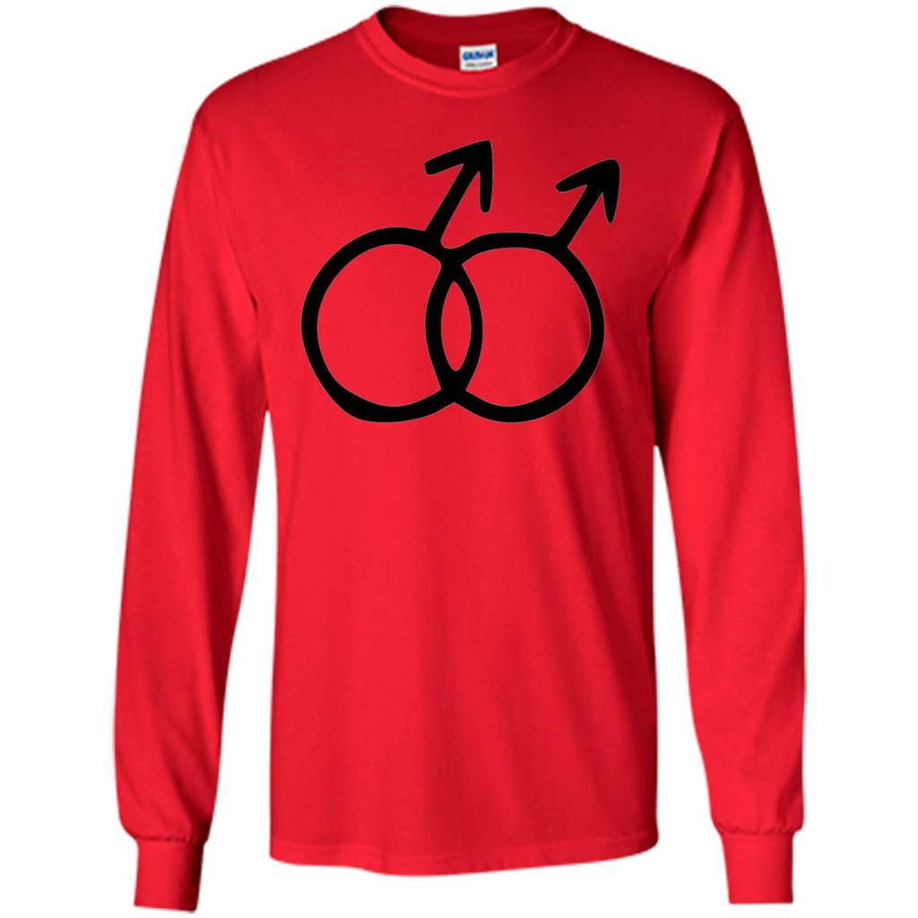 Gay Pride Male Sign T-shirt Simple LGBT Ally Bear Otter T-shirt Red