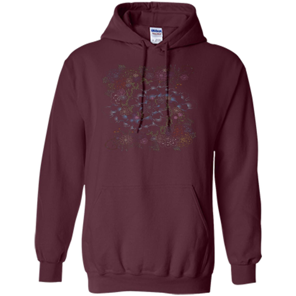 Succulent Swirl T-shirt Maroon