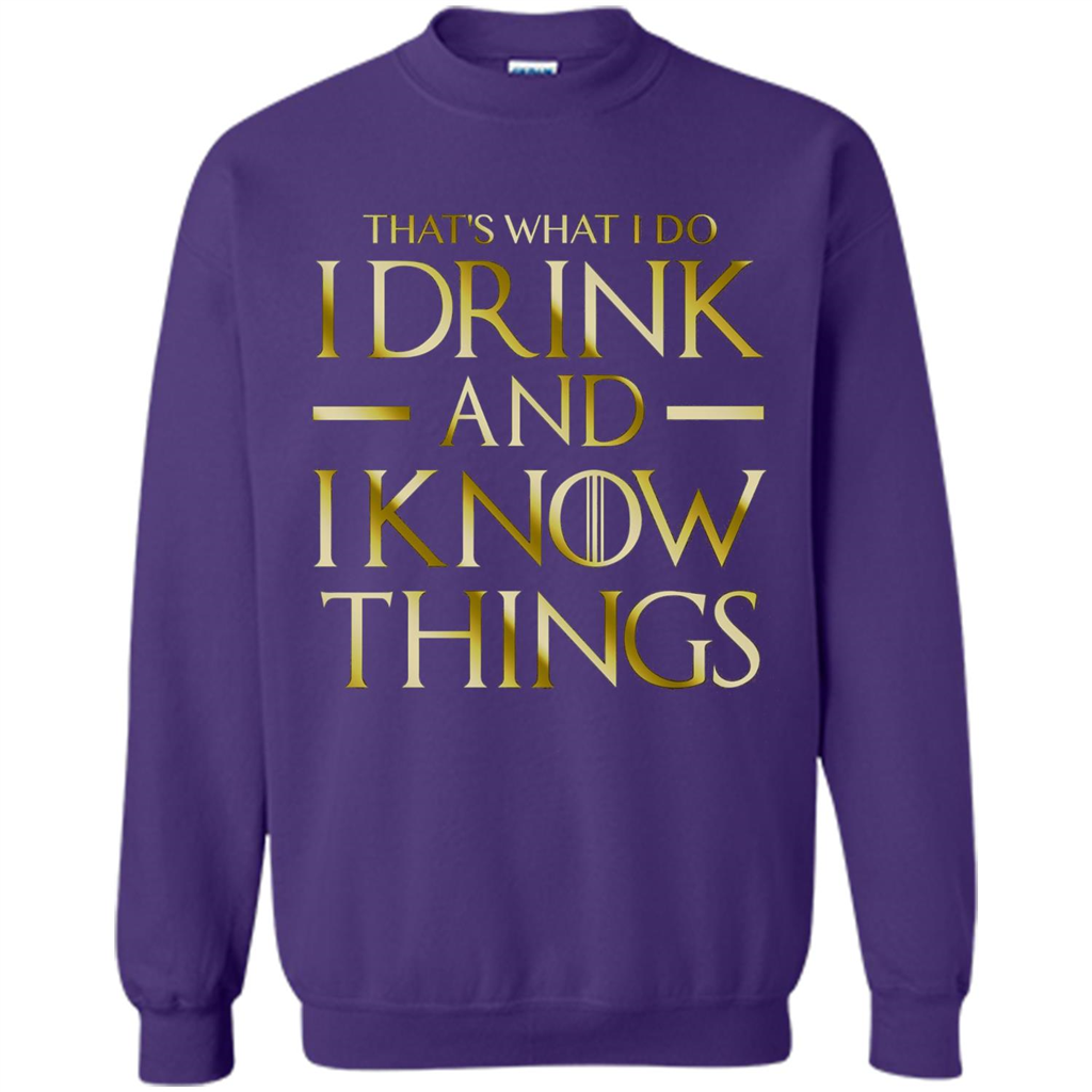 Movie T-shirt That's What I Do I Drink And I Know Things Purple